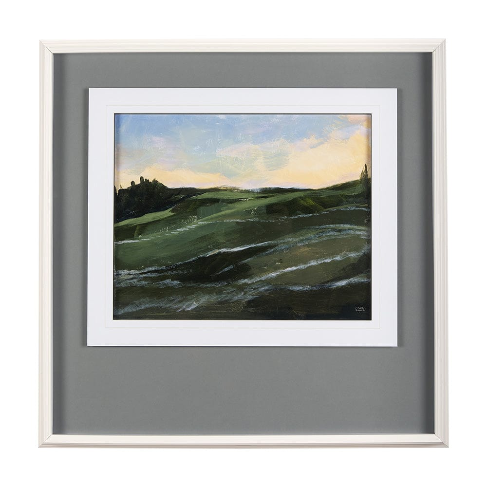 Mercana - Sunrise Valley I by Mercana Studio a Hand Embellished Textured Framed Art Print Matted under Glass - 14705 view 1