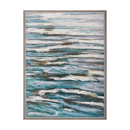 Mercana - Sunshine Glare on The Waves I by Mercana Studio a Hand Embellished Textured Framed Canvas - 102576-FL view 1