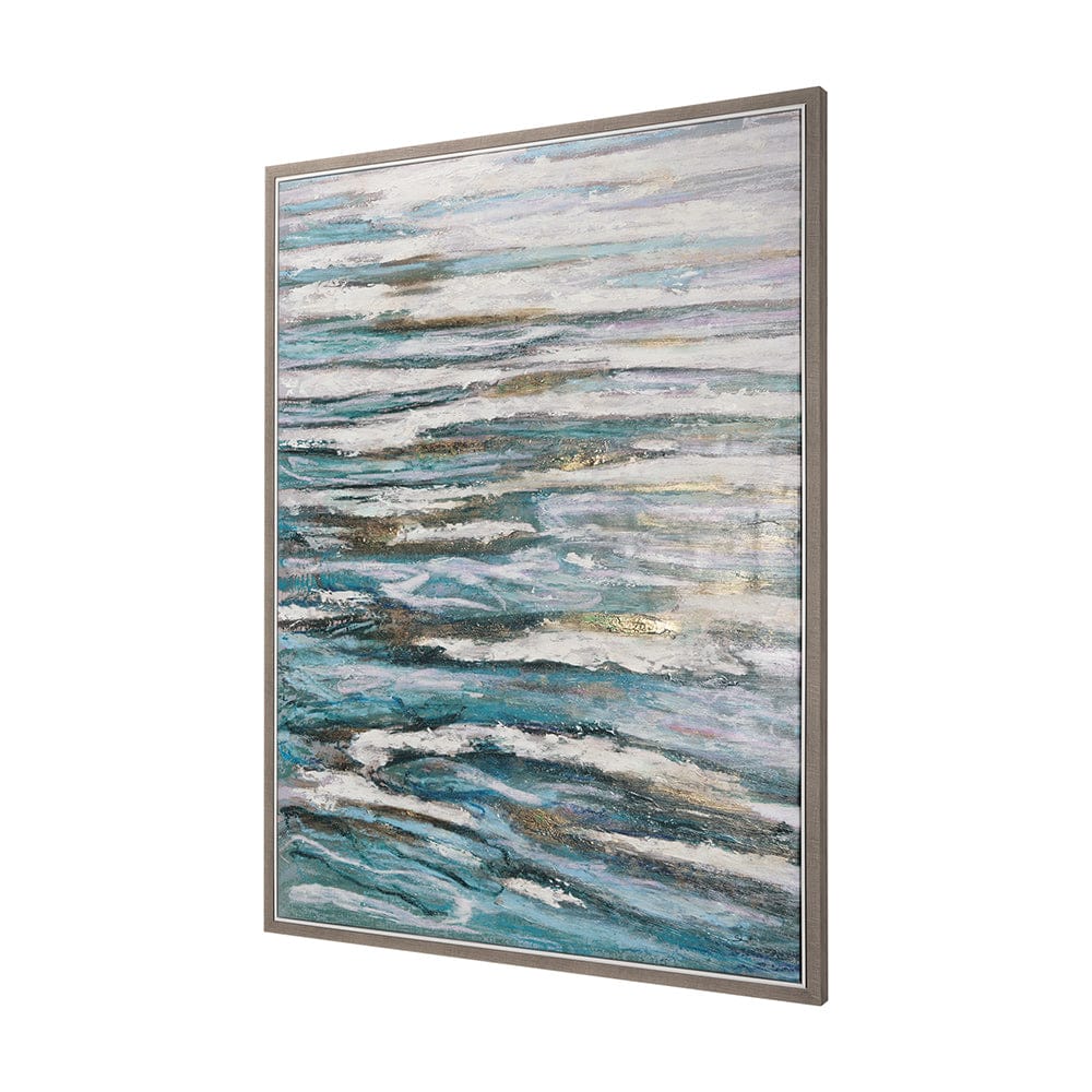 Mercana - Sunshine Glare on The Waves I by Mercana Studio a Hand Embellished Textured Framed Canvas - 102576-FL view 2