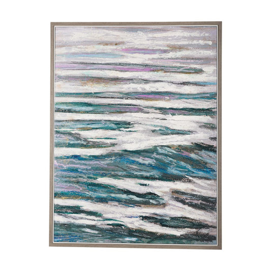 Mercana - Sunshine Glare on The Waves II by Mercana Studio a Hand Embellished Textured Framed Canvas - 102577-FL view 1