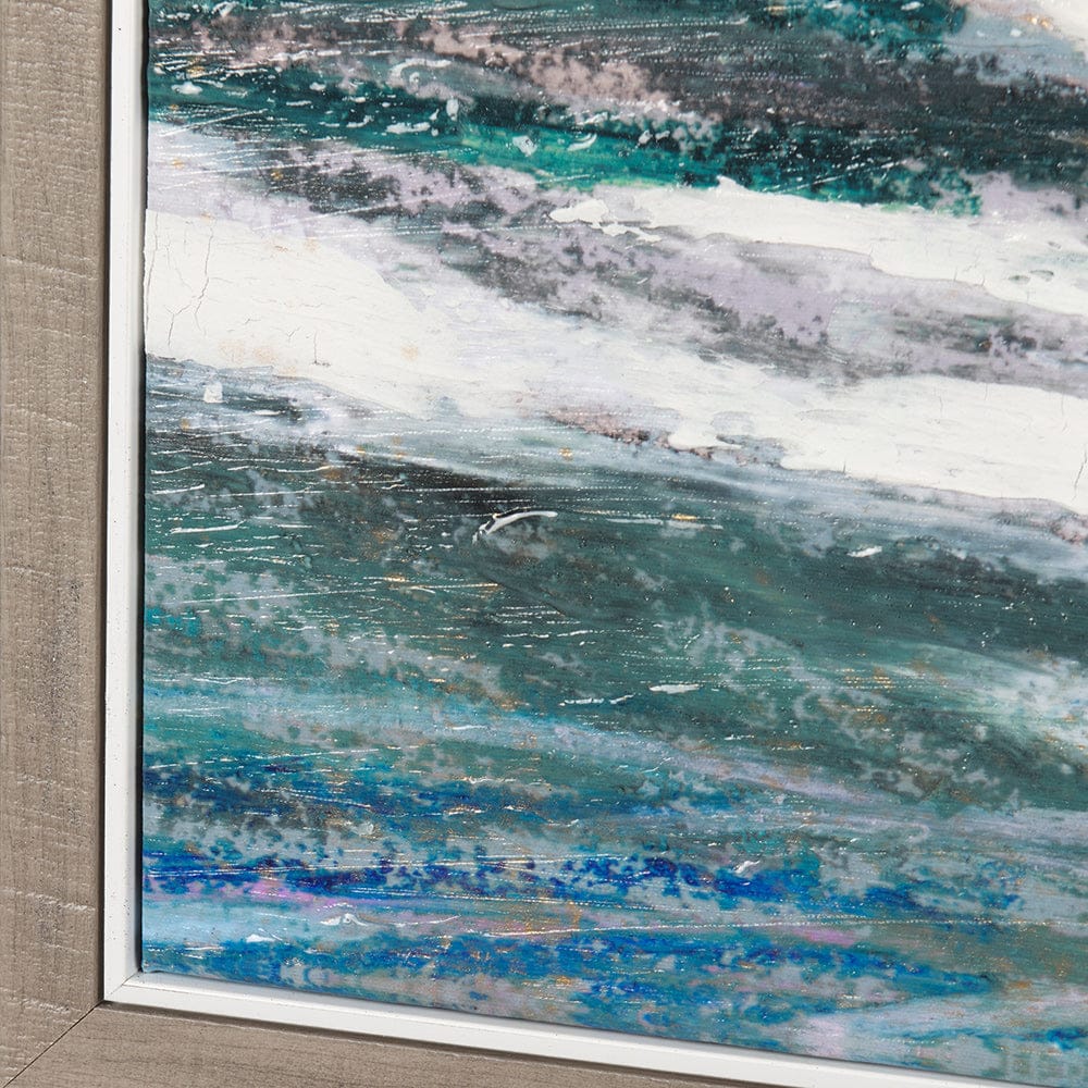 Mercana - Sunshine Glare on The Waves II by Mercana Studio a Hand Embellished Textured Framed Canvas - 102577-FL view 5