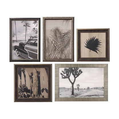 Mercana - Surf Fence by Mercana Studio a Hand Embellished Textured Framed Art Print - 14357 view 1