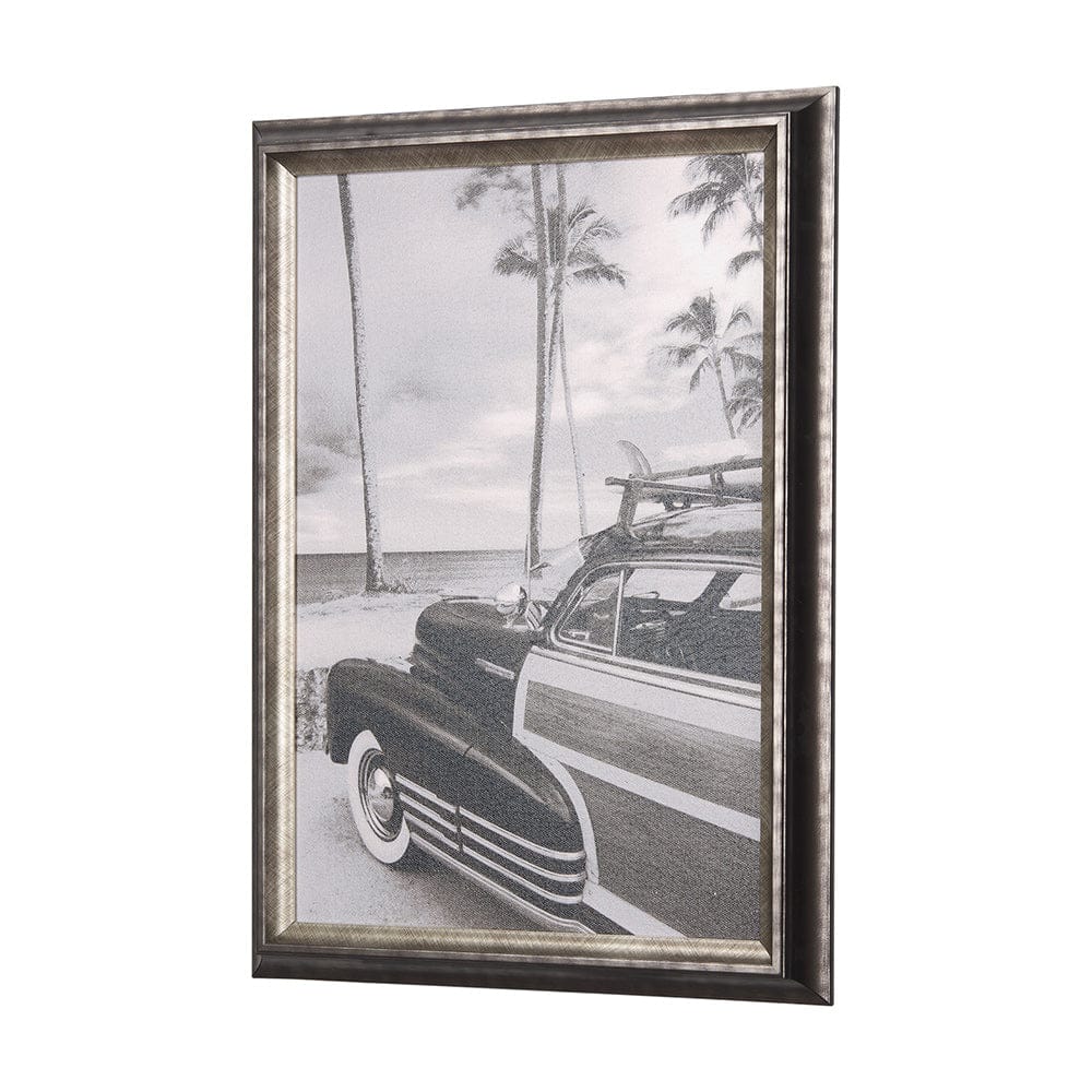 Mercana - Surf Fence by Mercana Studio a Hand Embellished Textured Framed Art Print - 14357 view 2