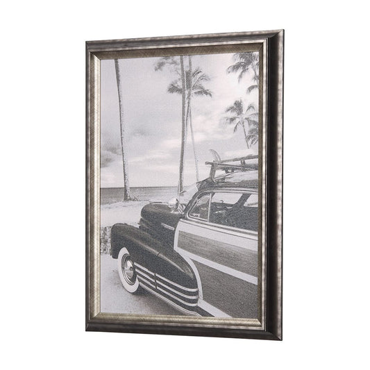 Mercana - Surf Fence by Mercana Studio a Hand Embellished Textured Framed Art Print - 14357 view 2