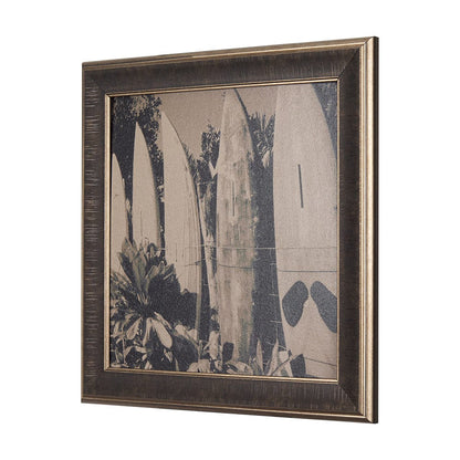 Mercana - Surf Fence by Mercana Studio a Hand Embellished Textured Framed Art Print - 14357 view 6