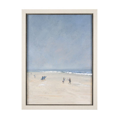 Mercana - Surfers and The Sea I by Mercana Studio a Hand Embellished Textured Framed Art Print - 15368 view 1