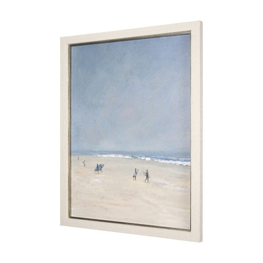 Mercana - Surfers and The Sea I by Mercana Studio a Hand Embellished Textured Framed Art Print - 15368 view 2