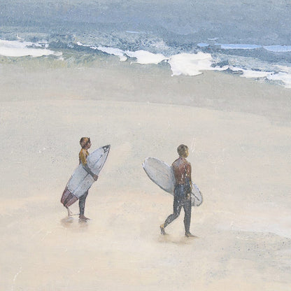 Mercana - Surfers and The Sea I by Mercana Studio a Hand Embellished Textured Framed Art Print - 15368 view 6