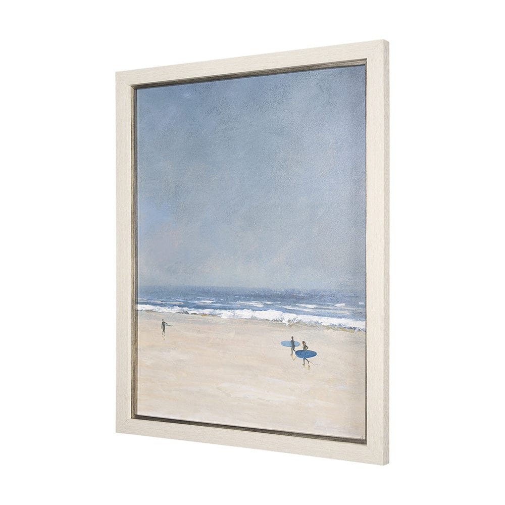 Mercana - Surfers and The Sea II by Mercana Studio a Hand Embellished Textured Framed Art Print - 15369 view 2