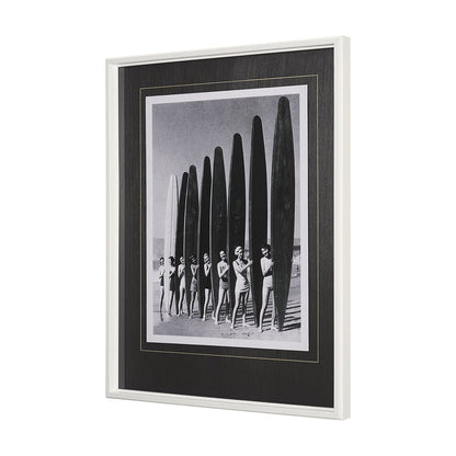 Mercana - Surfin' Gals by The Chelsea Collection Hand Embellished Textured Framed Art Photo Matted under Glass - 11552 view 2
