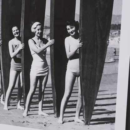 Mercana - Surfin' Gals by The Chelsea Collection Hand Embellished Textured Framed Art Photo Matted under Glass - 11552 view 6