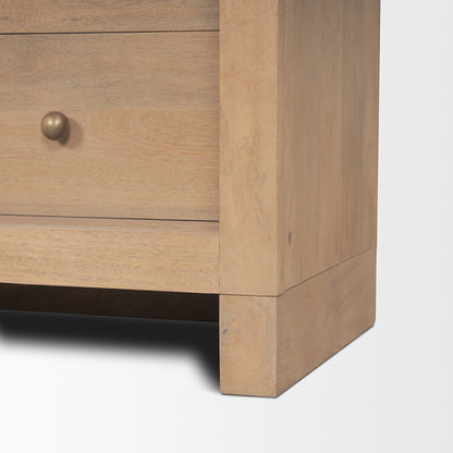 Mercana - Suri Light Brown Wood W/Glass Doors Arched Curio Cabinet - 70825 view 10