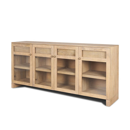 Mercana - Suri Light Brown Wood w/ Glass Doors Sideboard - 70826 view 1