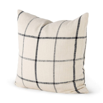 Mercana - Susan 18 x 18 Cream With Black Details Decorative Pillow Cover - 68874 view 1