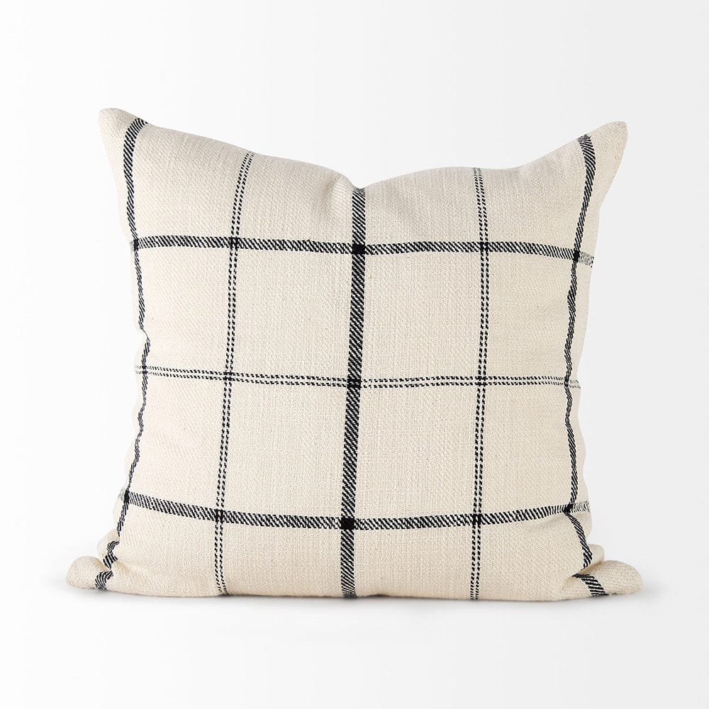 Mercana - Susan 18 x 18 Cream With Black Details Decorative Pillow Cover - 68874 view 6