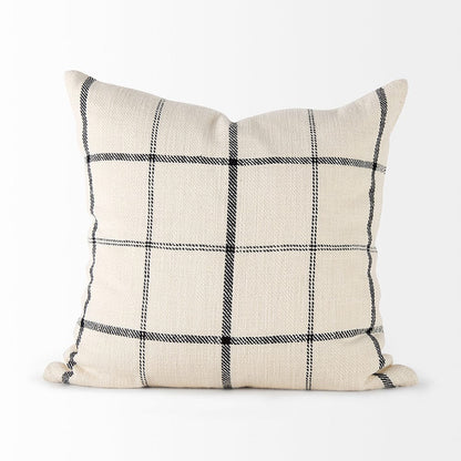 Mercana - Susan 18 x 18 Cream With Black Details Decorative Pillow Cover - 68874 view 6
