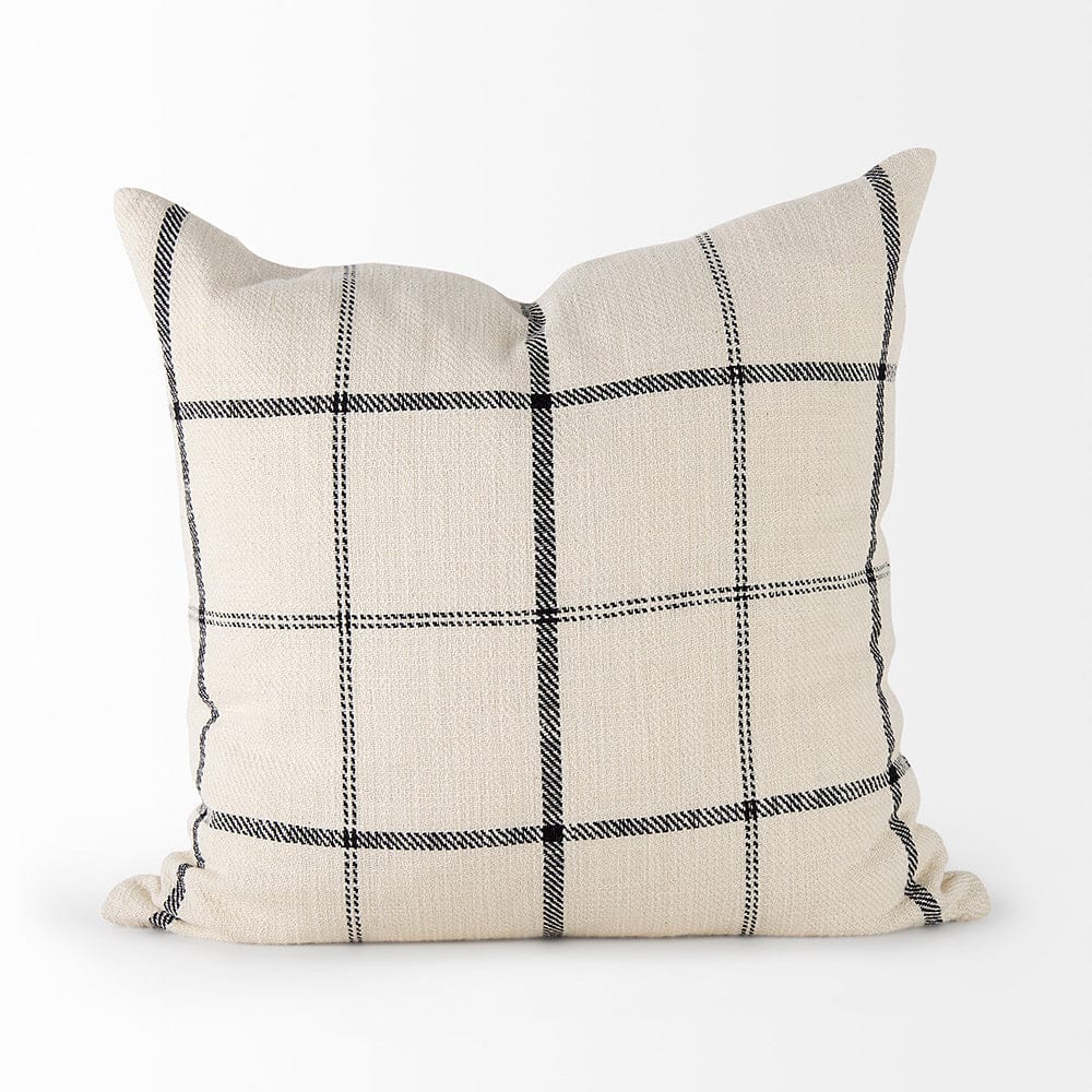 Mercana - Susan 18 x 18 Cream With Black Details Decorative Pillow Cover - 68874 view 8