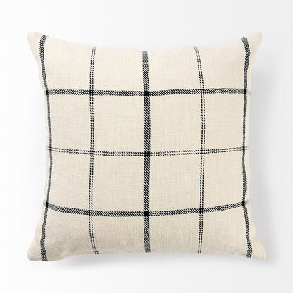 Mercana - Susan 18 x 18 Cream With Black Details Decorative Pillow Cover - 68874 view 9