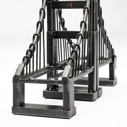 Mercana - Suspension 19L x 4W Brown Wrought Iron Suspension Bridge Bookends (Set of 2) - 57157 view 3