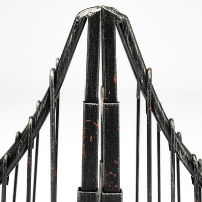 Mercana - Suspension 19L x 4W Brown Wrought Iron Suspension Bridge Bookends (Set of 2) - 57157 view 8