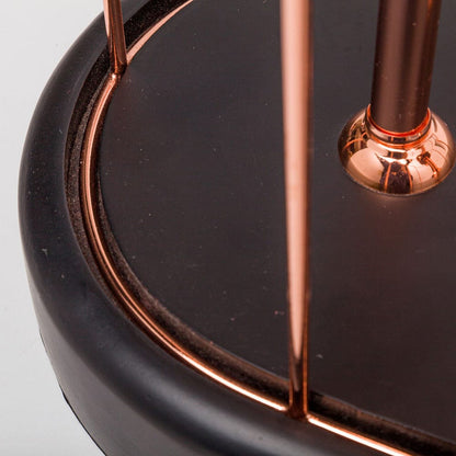 Mercana - Sutton 19.3"H Rose-Gold Metal Cylindrical Cage Three Bulb Table Lamp - 65289_CLOSEOUT view 7