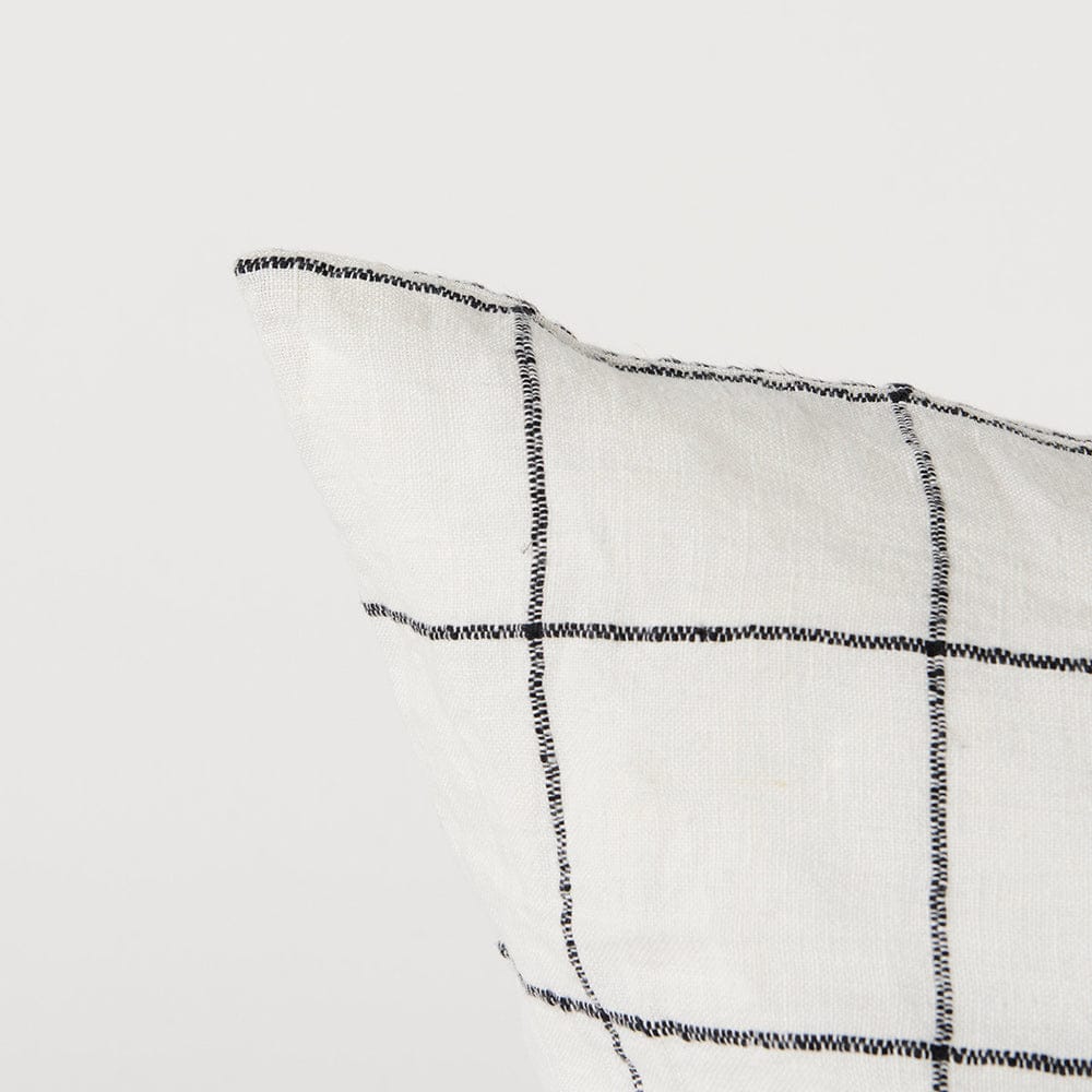 Mercana - Suzanne 22 x 22 White/Black Square Pattern Decorative Pillow Cover - 68875_CLOSEOUT view 10
