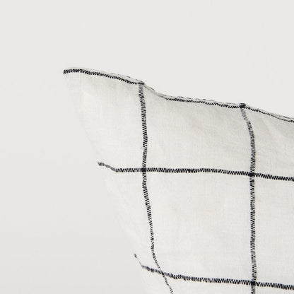 Mercana - Suzanne 22 x 22 White/Black Square Pattern Decorative Pillow Cover - 68875_CLOSEOUT view 10