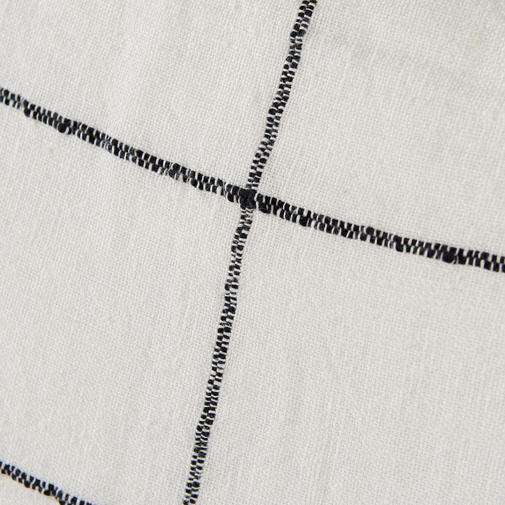Mercana - Suzanne 22 x 22 White/Black Square Pattern Decorative Pillow Cover - 68875_CLOSEOUT view 11