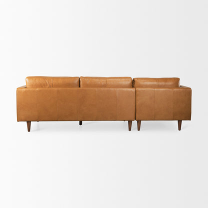 Mercana - Svend 111.4L x 68.0W x 33.9H Tan Leather Left Chaise Sectional Sofa - 69692-AB view 4