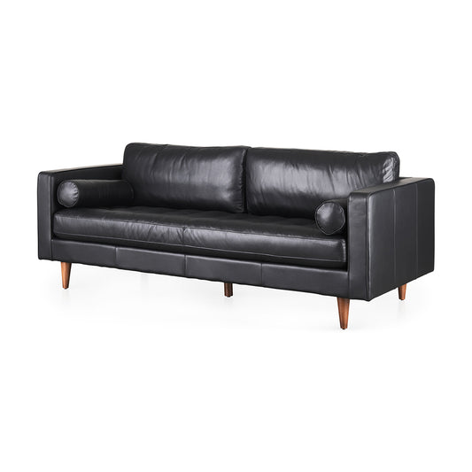 Mercana - Svend 88.0L x 38.0W x 34.0H Black Leather Sofa - 69641_CLOSEOUT view 1