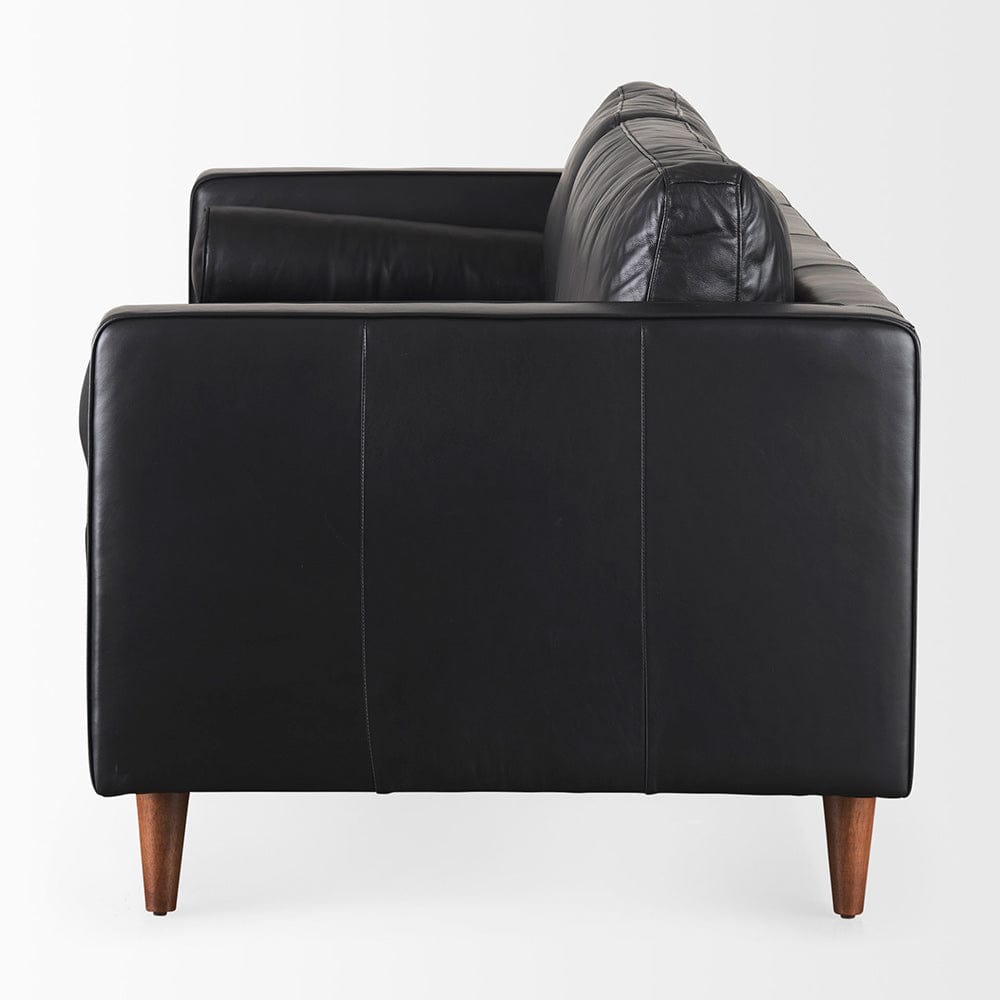 Mercana - Svend 88.0L x 38.0W x 34.0H Black Leather Sofa - 69641_CLOSEOUT view 3