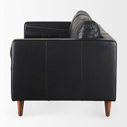 Mercana - Svend 88.0L x 38.0W x 34.0H Black Leather Sofa - 69641_CLOSEOUT view 3