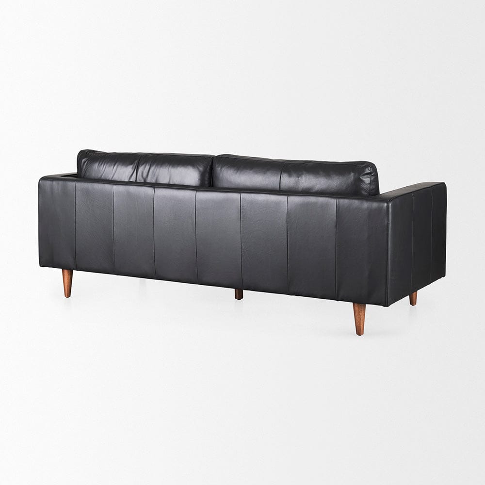 Mercana - Svend 88.0L x 38.0W x 34.0H Black Leather Sofa - 69641_CLOSEOUT view 5