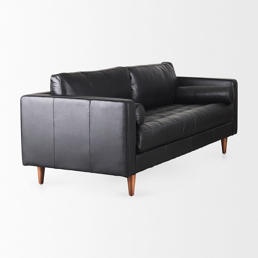 Mercana - Svend 88.0L x 38.0W x 34.0H Black Leather Sofa - 69641_CLOSEOUT view 6