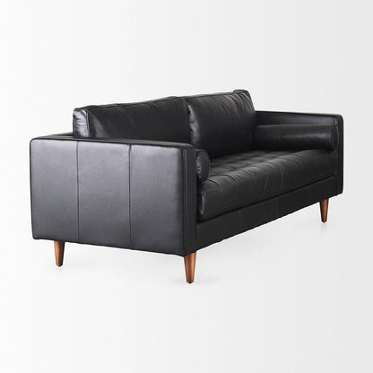 Mercana - Svend 88.0L x 38.0W x 34.0H Black Leather Sofa - 69641_CLOSEOUT view 6