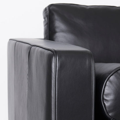 Mercana - Svend 88.0L x 38.0W x 34.0H Black Leather Sofa - 69641_CLOSEOUT view 8