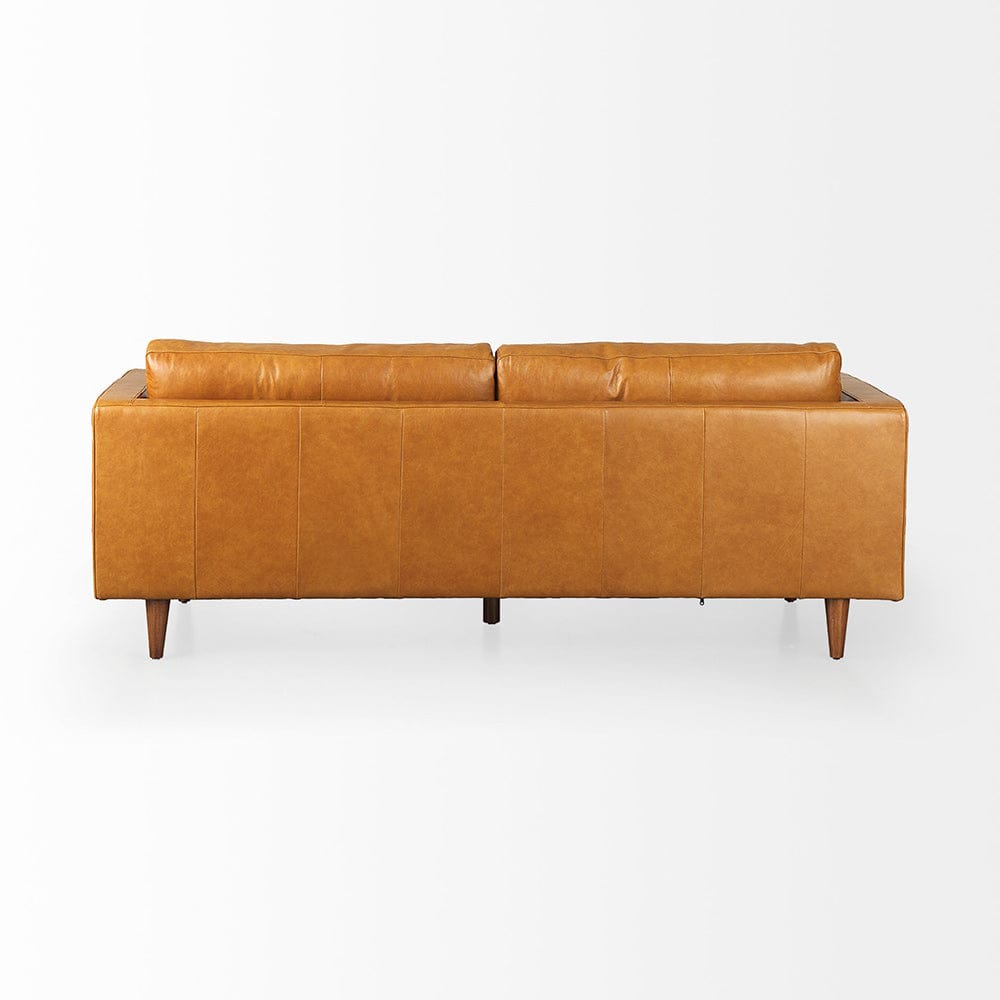 Mercana - Svend 88.0L x 38.0W x 34.0H Tan Leather Sofa - 69639 view 4