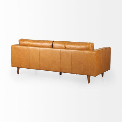 Mercana - Svend 88.0L x 38.0W x 34.0H Tan Leather Sofa - 69639 view 5