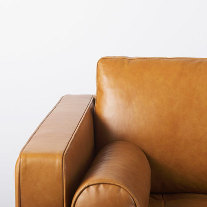 Mercana - Svend 88.0L x 38.0W x 34.0H Tan Leather Sofa - 69639 view 7