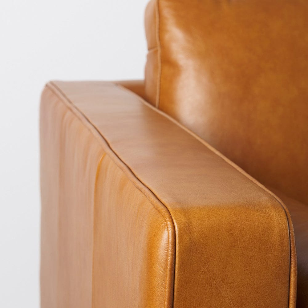 Mercana - Svend 88.0L x 38.0W x 34.0H Tan Leather Sofa - 69639 view 8