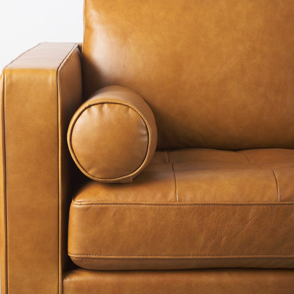 Mercana - Svend 88.0L x 38.0W x 34.0H Tan Leather Sofa - 69639 view 9