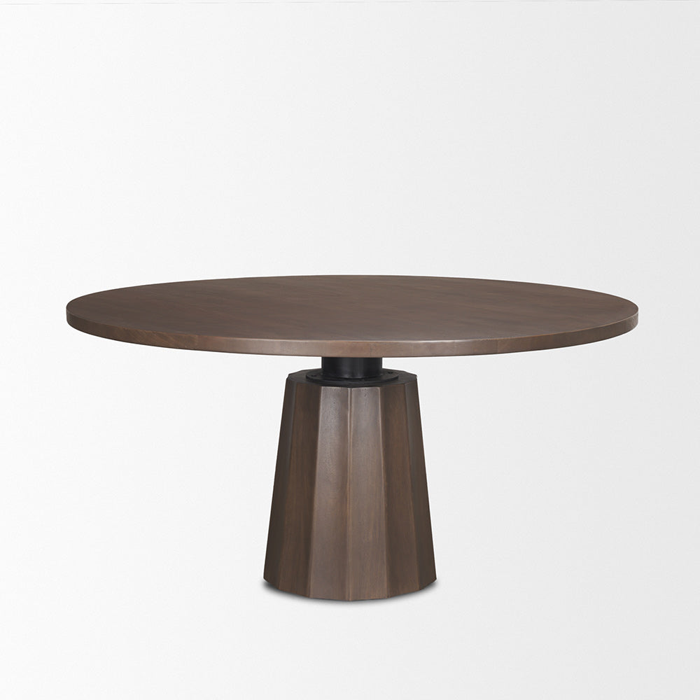 Mercana - Swanson 60" Dark Brown Wood Round Pedestal Dining Table - 70830-AB view 2