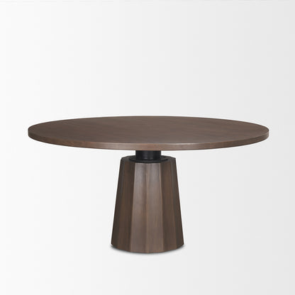 Mercana - Swanson 60" Dark Brown Wood Round Pedestal Dining Table - 70830-AB view 2