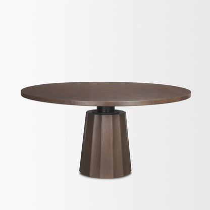 Mercana - Swanson 60" Dark Brown Wood Round Pedestal Dining Table - 70830-AB view 3