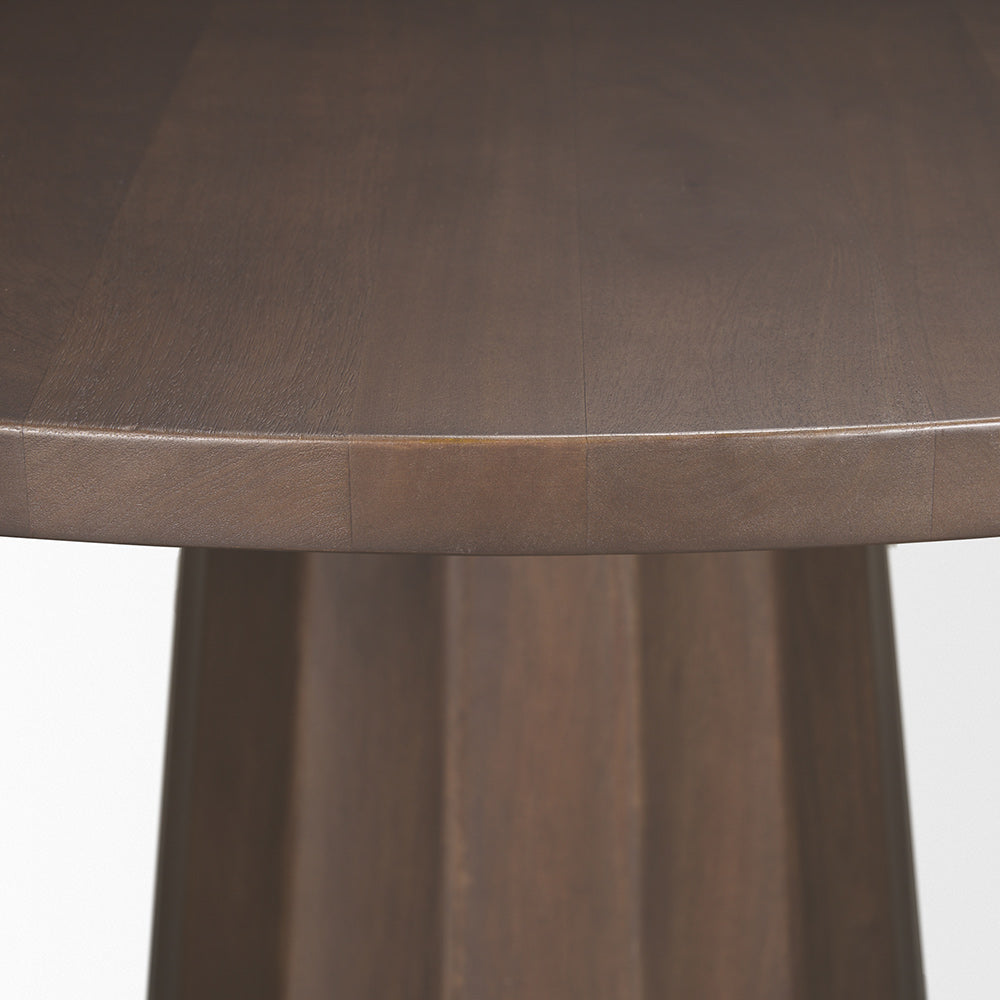 Mercana - Swanson 60" Dark Brown Wood Round Pedestal Dining Table - 70830-AB view 6