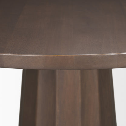 Mercana - Swanson 60" Dark Brown Wood Round Pedestal Dining Table - 70830-AB view 6