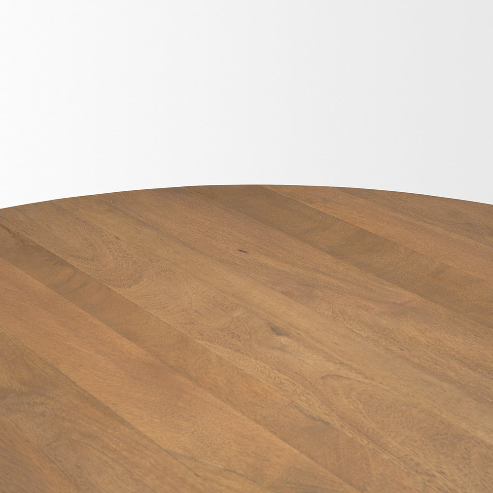 Mercana - Swanson 60" Light Brown Wood Round Pedestal Dining Table - 70865-AB view 4