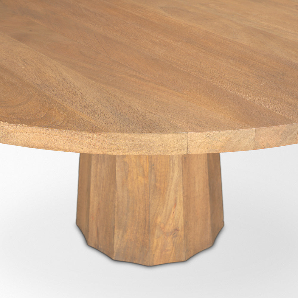 Mercana - Swanson 60" Light Brown Wood Round Pedestal Dining Table - 70865-AB view 5