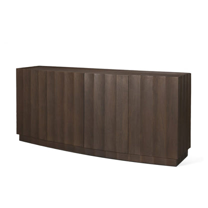 Mercana - Swanson Dark Brown Wooden Scalloped Sideboard - 71007 view 1