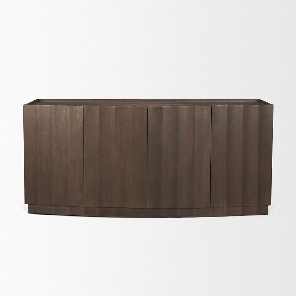 Mercana - Swanson Dark Brown Wooden Scalloped Sideboard - 71007 view 2